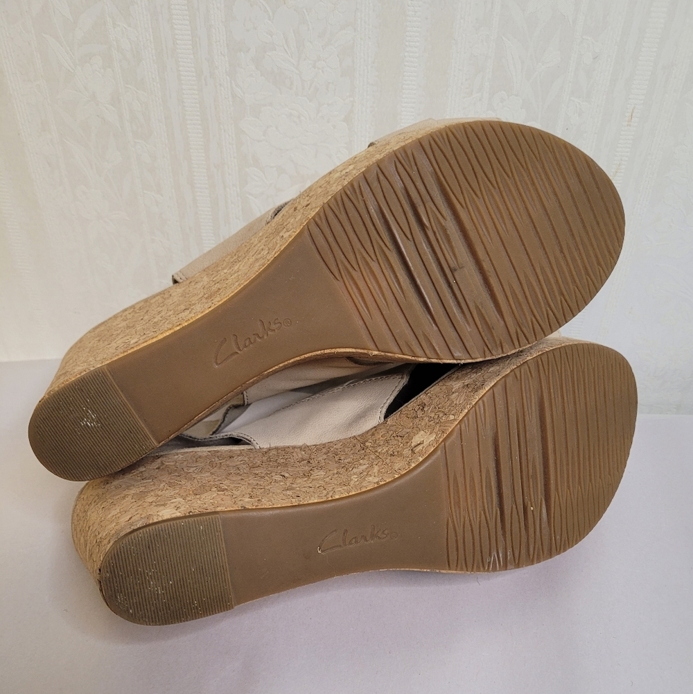 Clarks Annadel Cork Wedge Sandals Size 11 - Picture 10 of 11